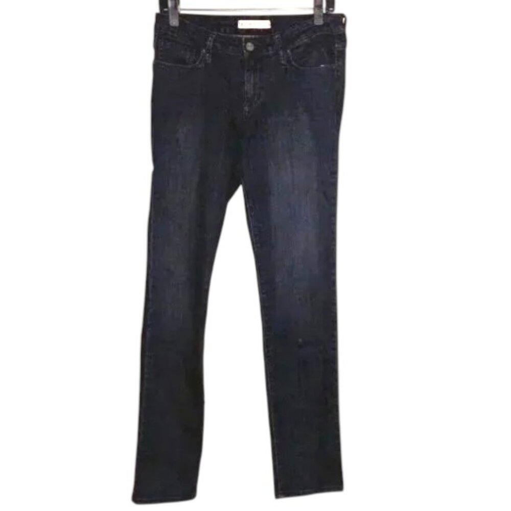 Bullhead Black Dark Navy Rinse Wash Super Skinny Straight Leg Low Rise Jean Pant